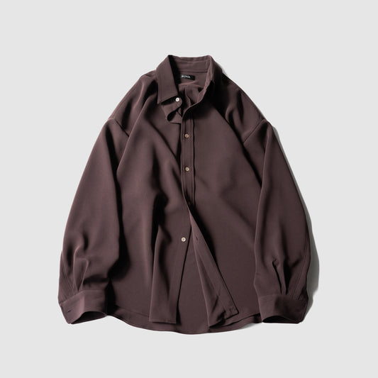 ROTOL/ Fluid Wide Shirt "BROWN"