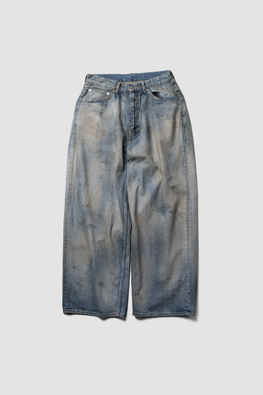 ANCELLM / STRAIGHT WIDE DENIM PANTS "INDIGO"