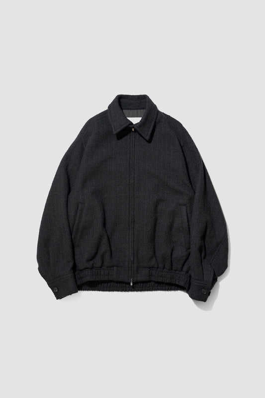 nonnotte/ Draping Big Yoke Raglan Drizzler Jacket "Smoked Black"