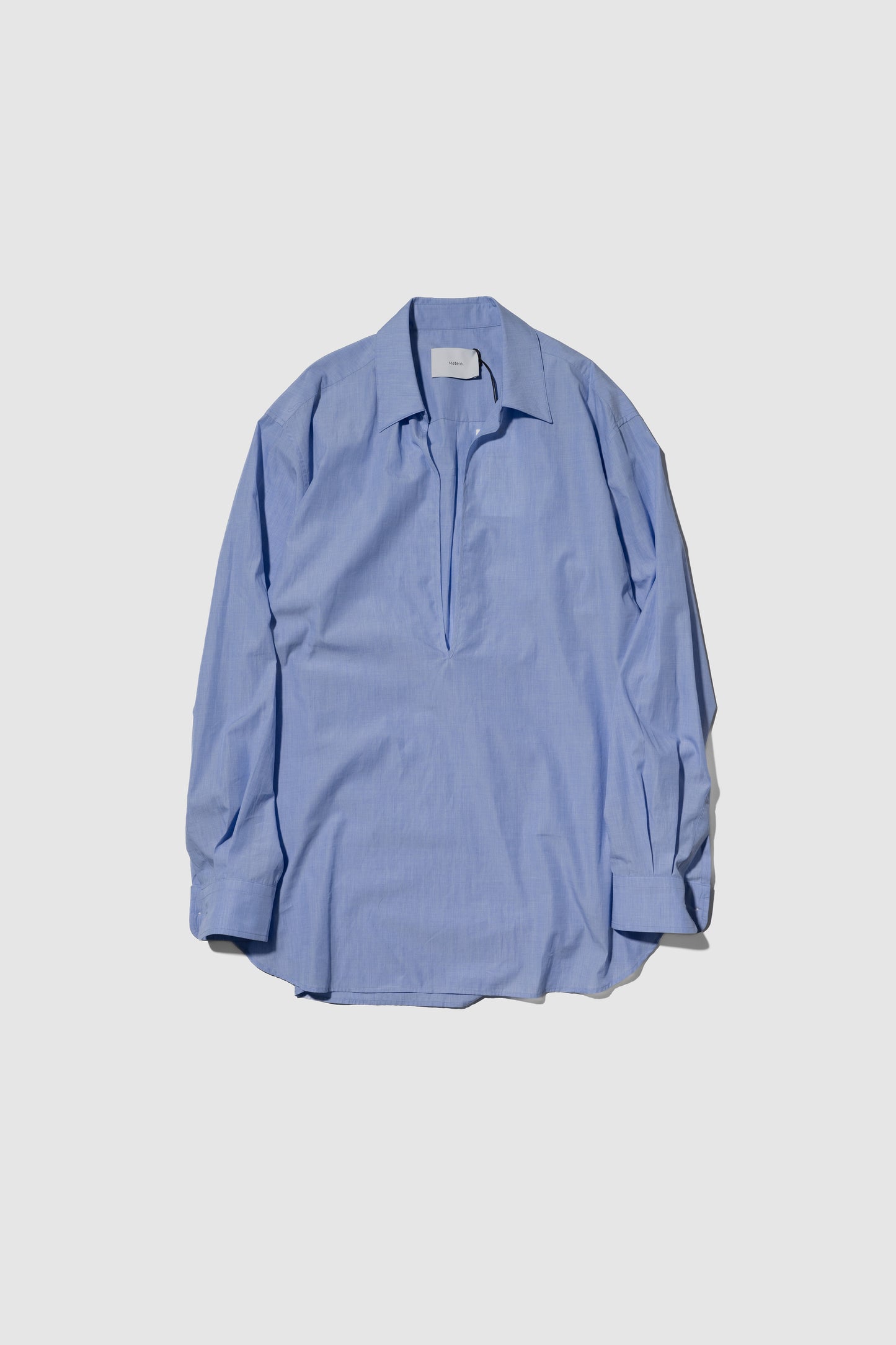 ssstein/ SMOOTH COTTON OVERSIZED SKIPPER SHIRT "BLUE"