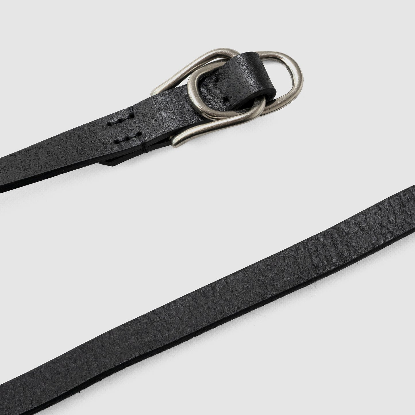 YOKE/ Double Buckel Leather Belt "BLACK"
