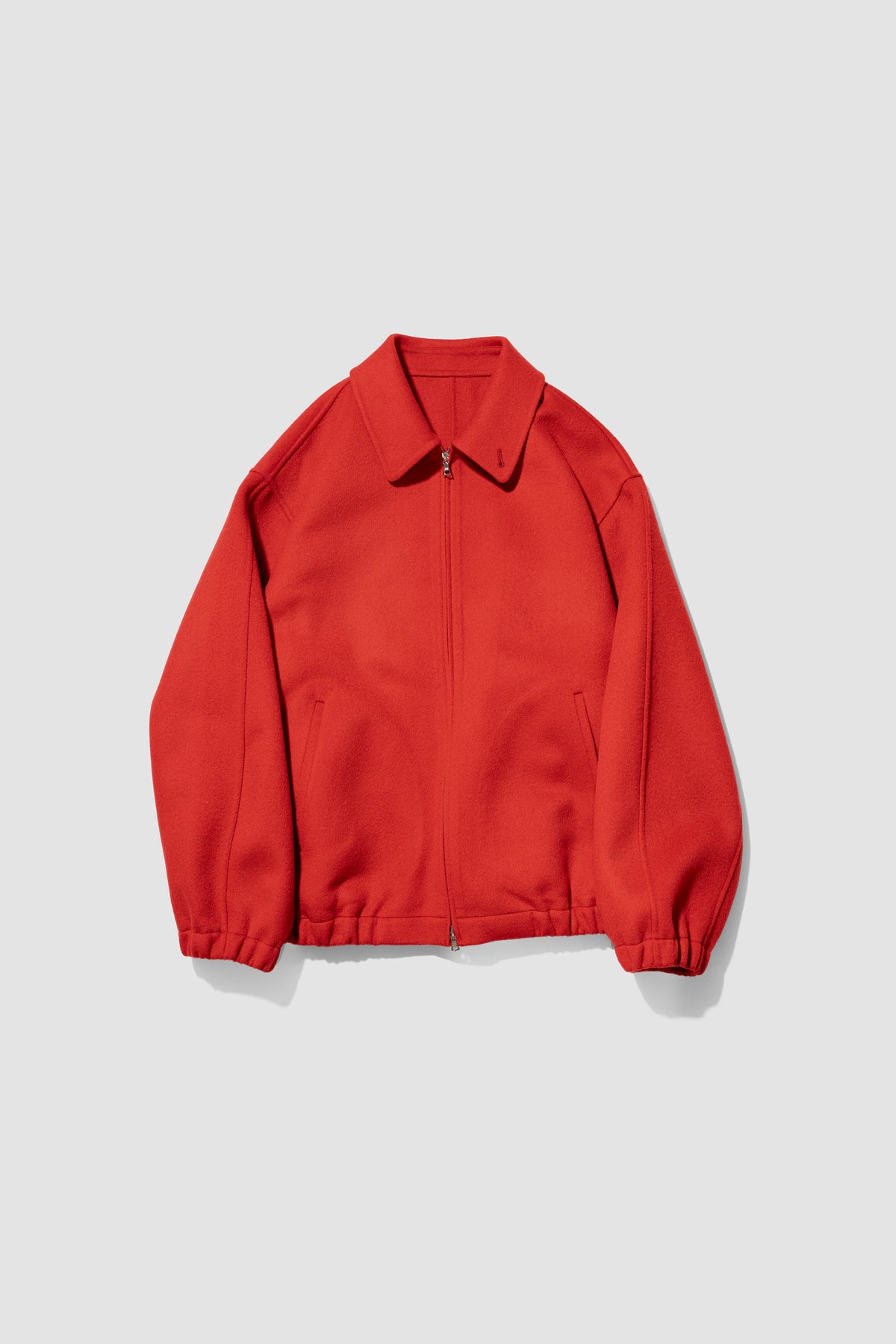 ssstein/ W/CA DOUBLE FACE CLOTH ZIP JACKET "RED"