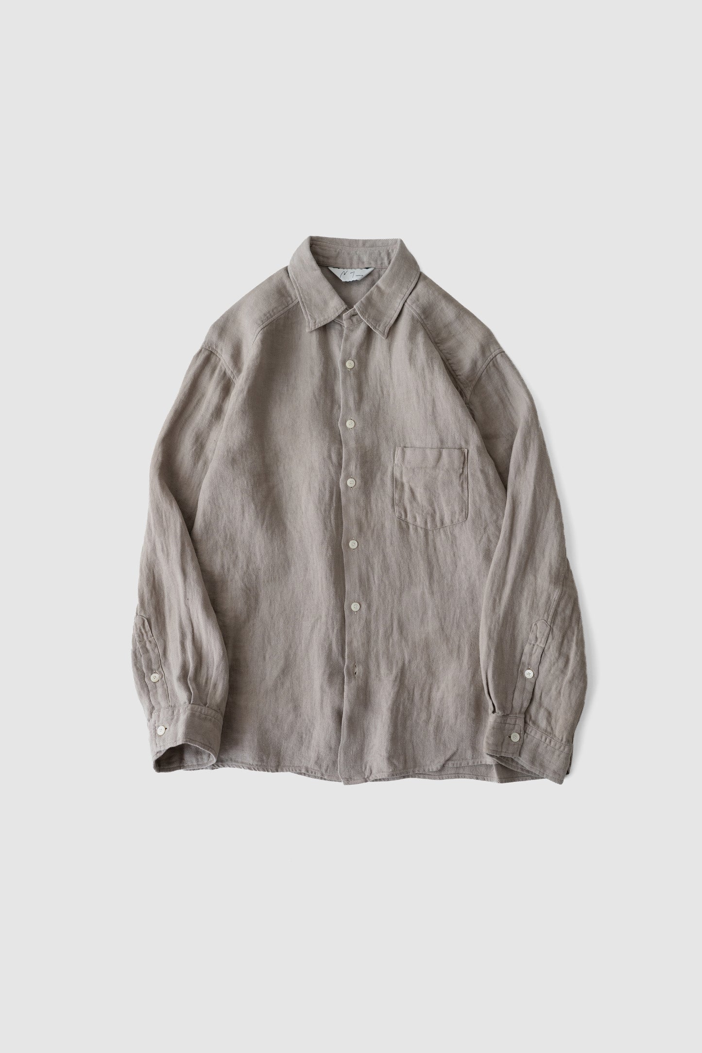 ANCELLM / LINEN OVER SHIRT "BEIGE"