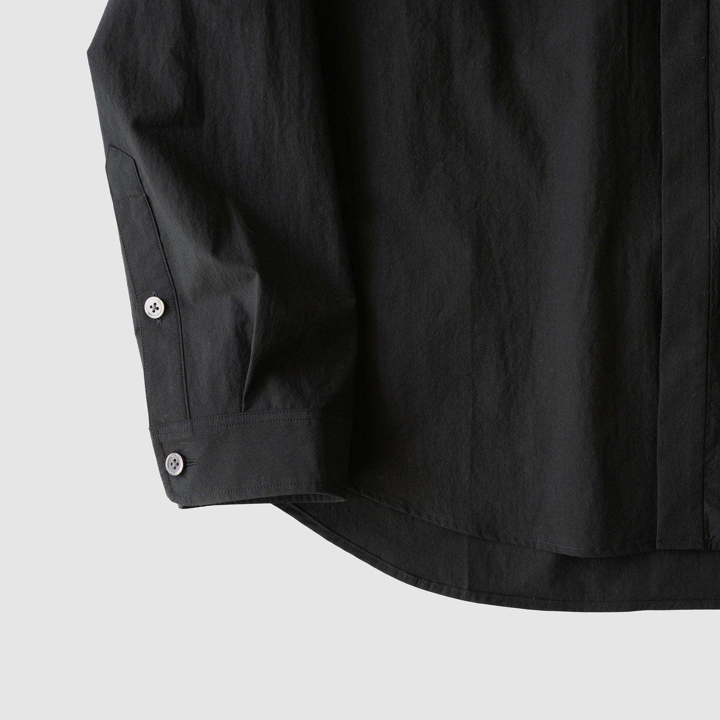 Antwort / COTTON TYPEWRITER FLY FRONT SHIRT "BLACK"