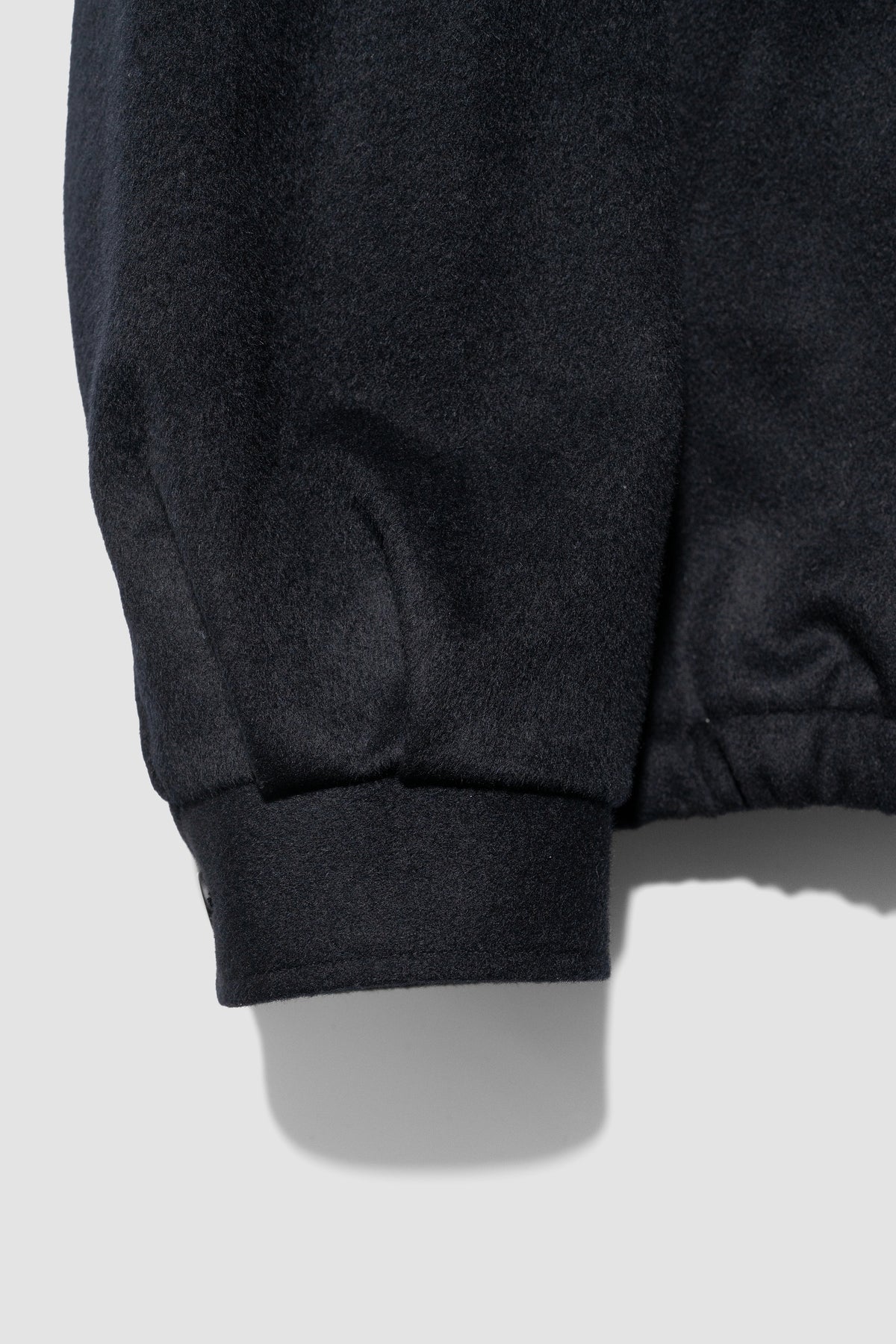 ssstein/ MOUTON COLLAR WOOL CASHMERE PADDED JACKET "DARK NAVY"