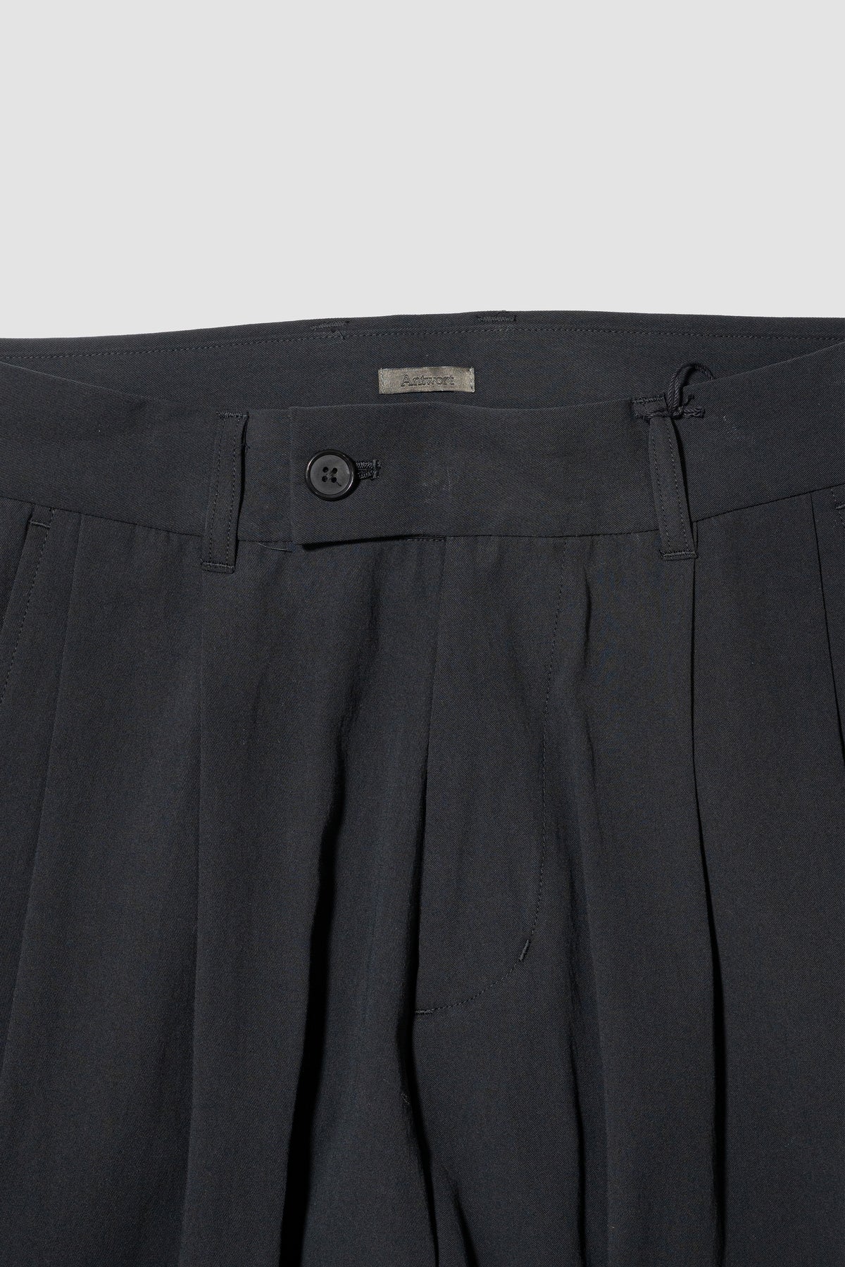 Antwort / COTTON GABARDINE WIDE PANTS "BLACK"