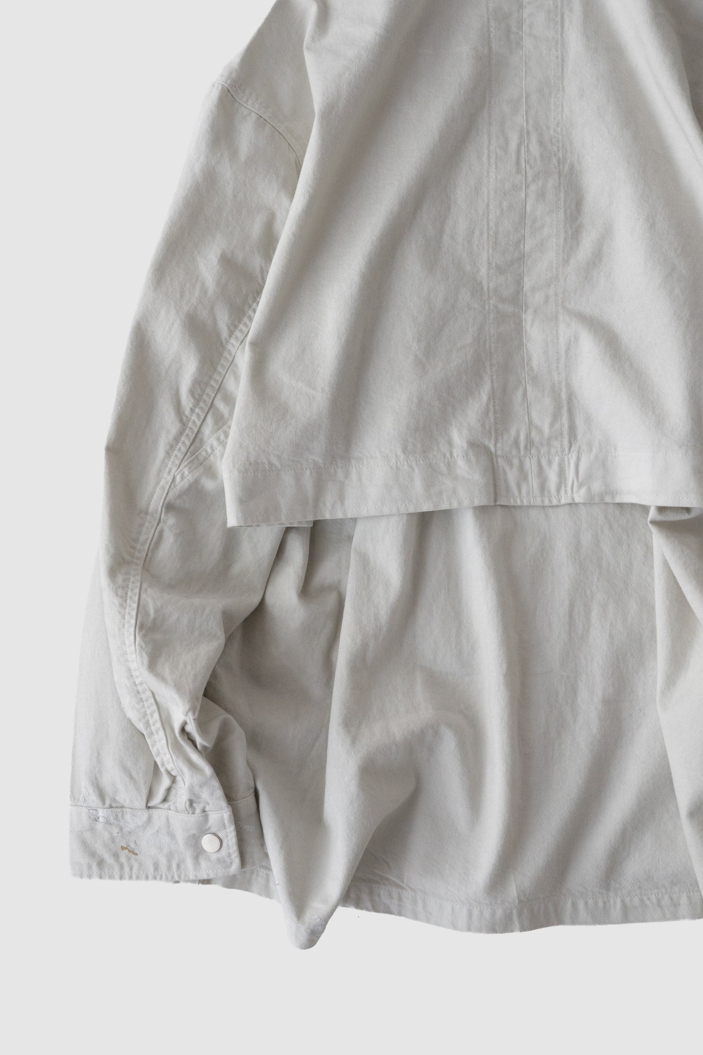 ANCELLM / AGING DENIM HALF JACKET "G.WHITE"
