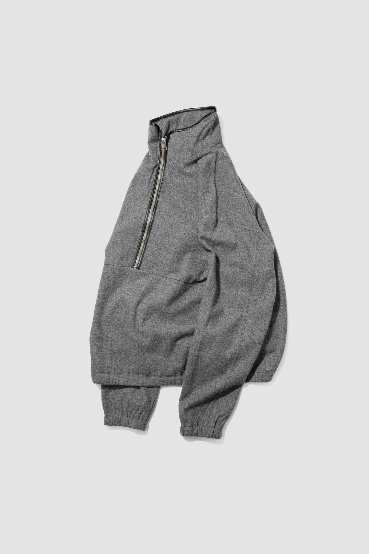 YOKE/ Wool Cashmere Fleece Half Zip Pullover "Gray"