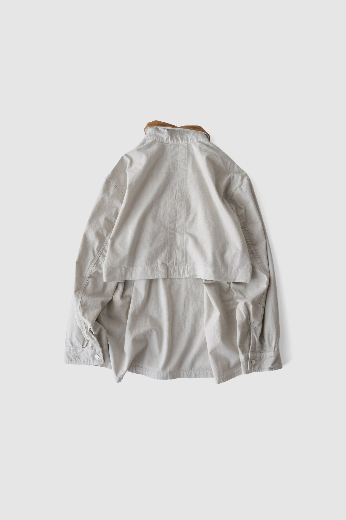 ANCELLM / AGING DENIM HALF JACKET "G.WHITE"