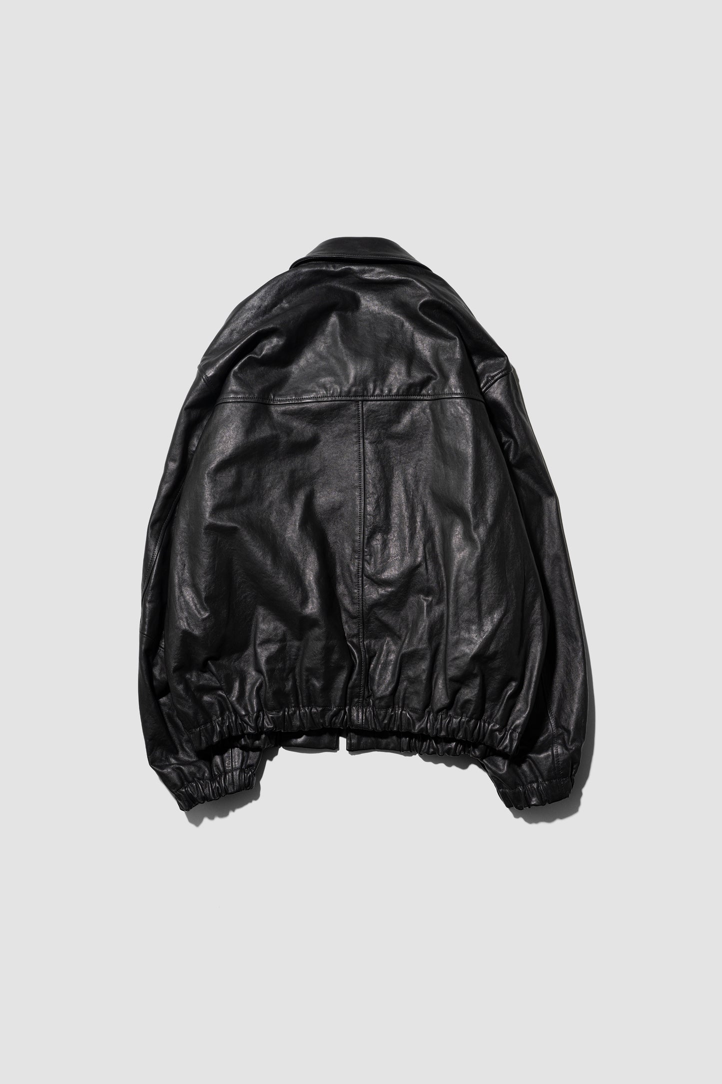 ssstein/ CALF ZIP SHORT JACKET "BLACK"