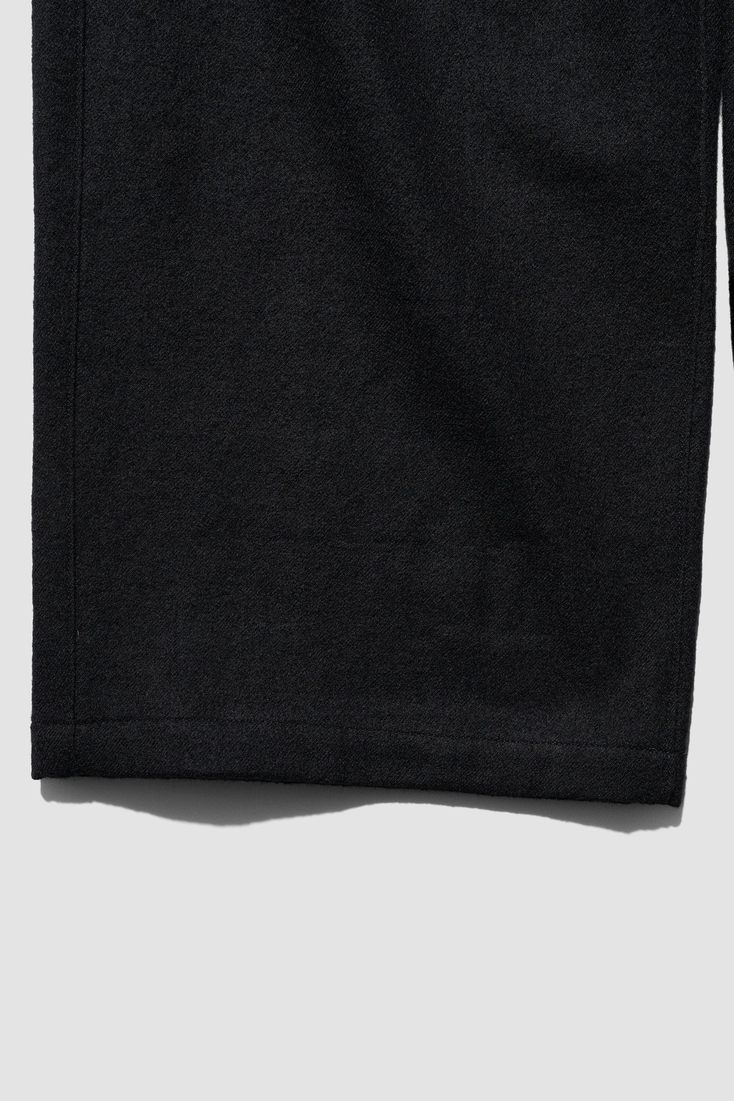 ANCELLM / WOOL BELTED WIDE SLACKS "BLACK"