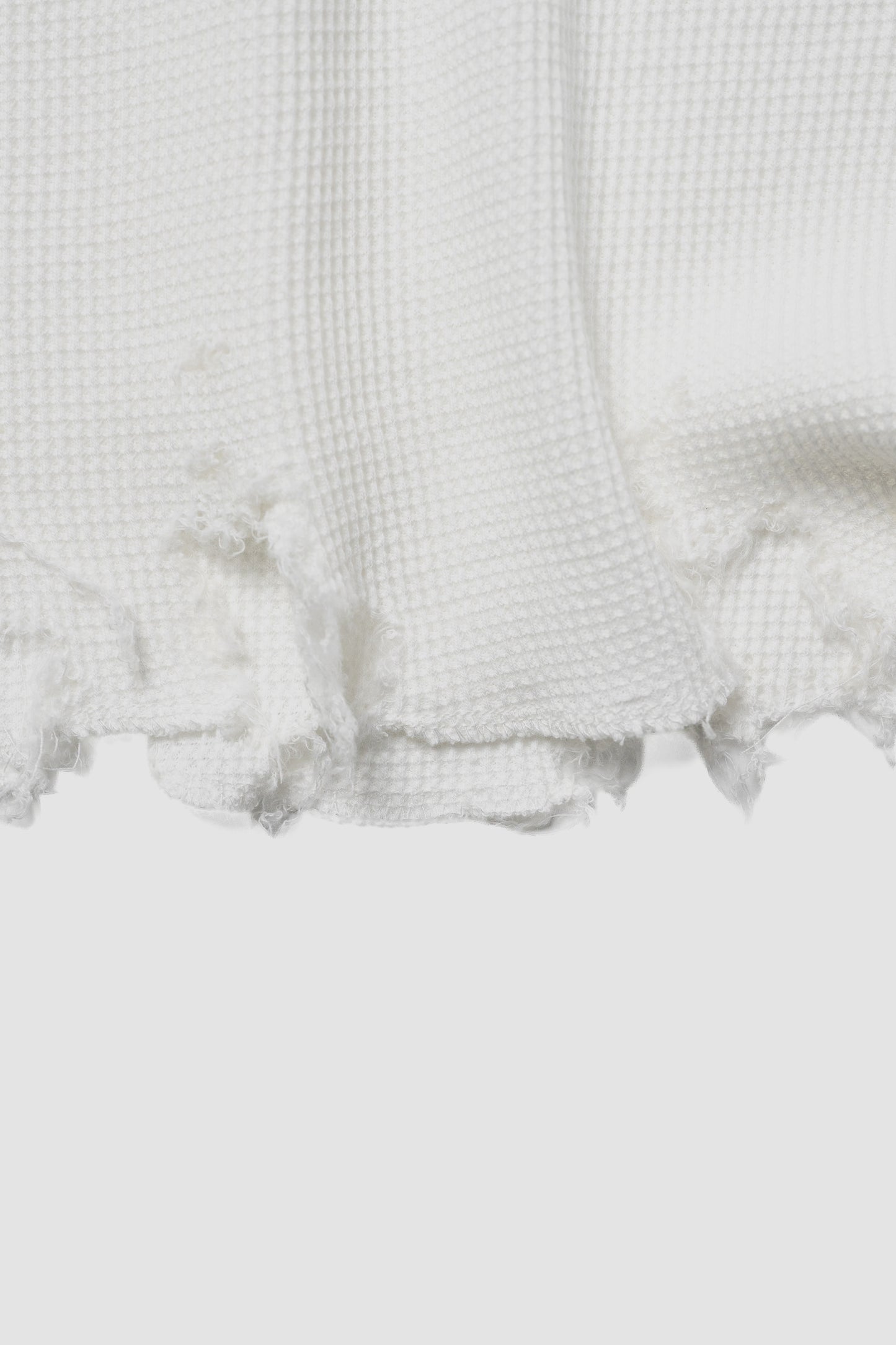 ANCELLM / DAMAGE WAFFLE CREW LS "WHITE"