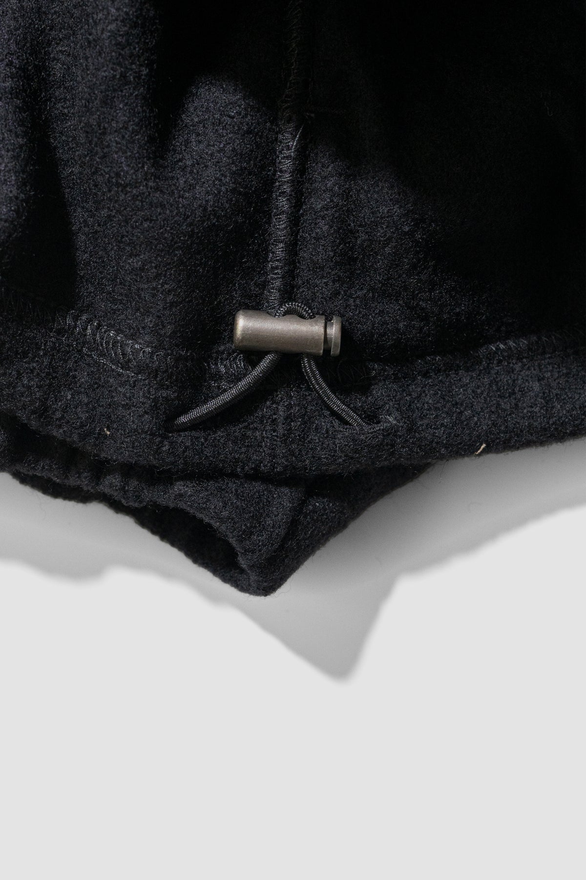 ANCELLM / WOOL PULL OVER SHIRT "BLACK"