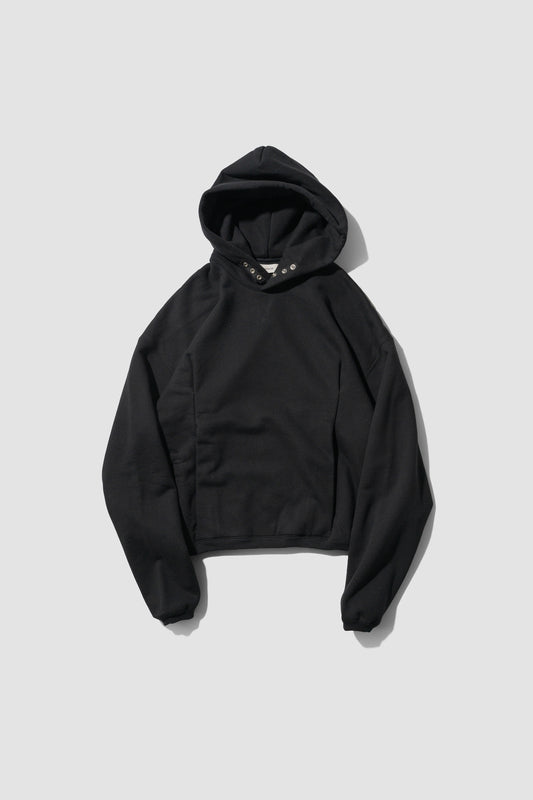 VUJA DÉ / Rhea Pullover Hoodie in Suvin Cotton "BLACK"