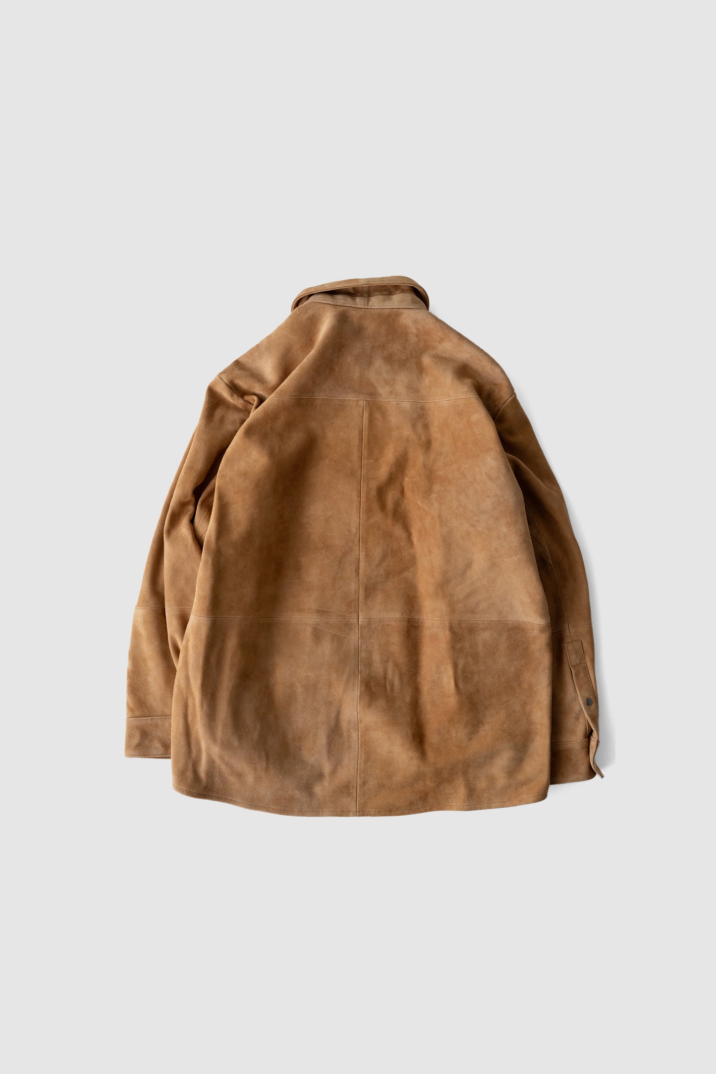 ANCELLM / GEEP LEATHER OVER SHIRT "CAMEL"