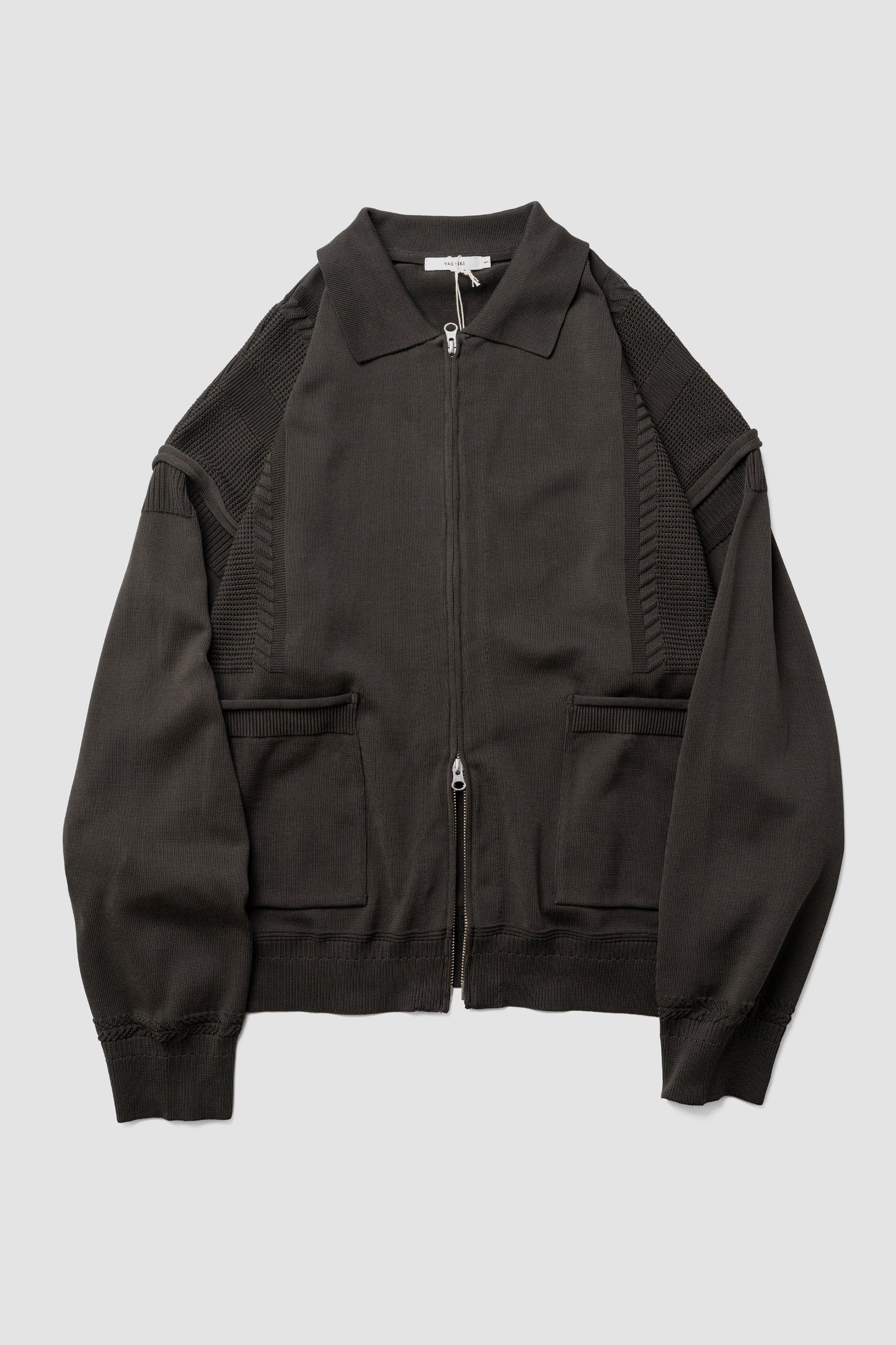 YASHIKI / Akiyo Zip Cardigan "DARK-OLIVE"