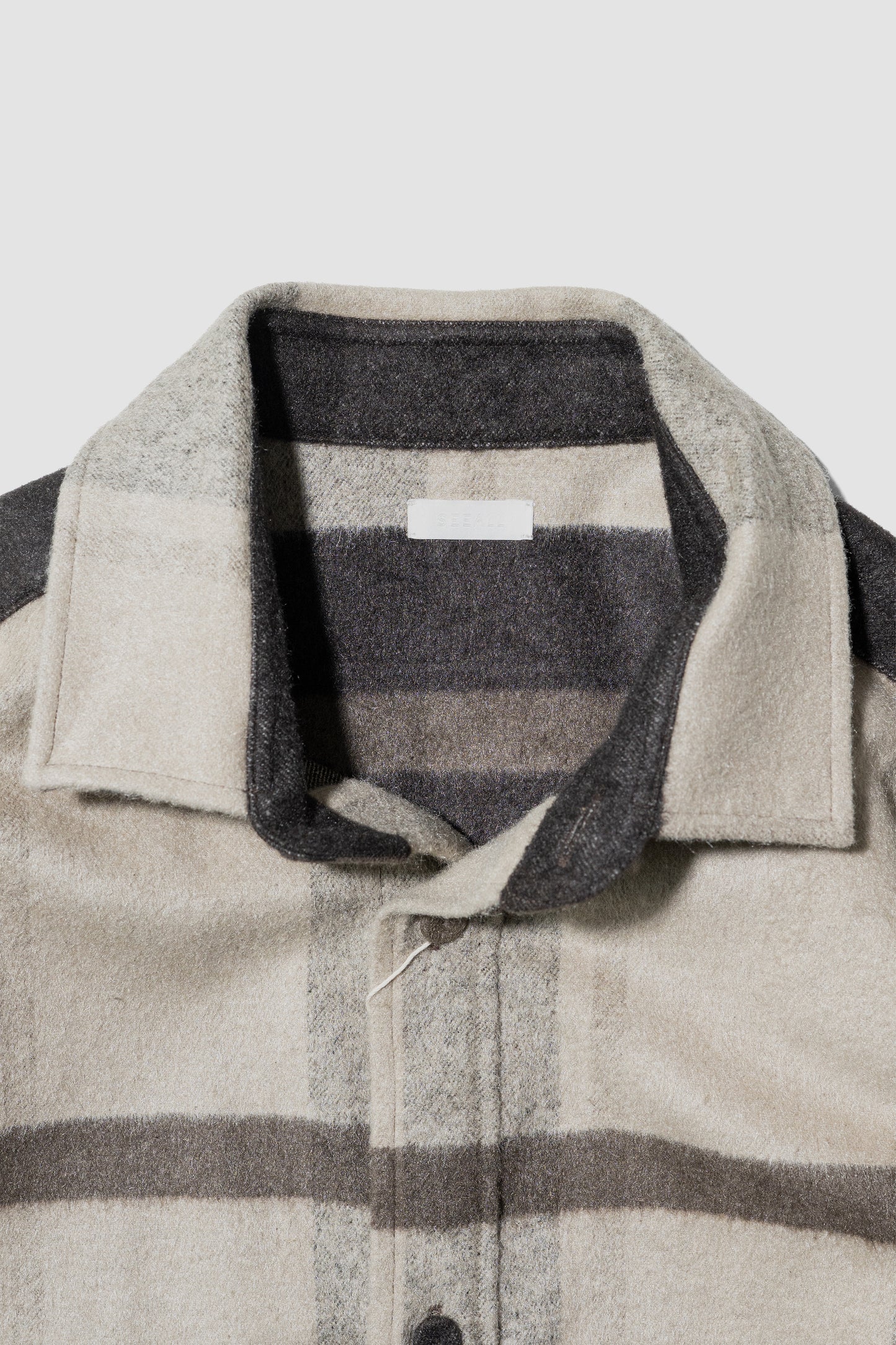 SEEALL/ EXTRAOVER SHIRTS "NATURAL PLAID"