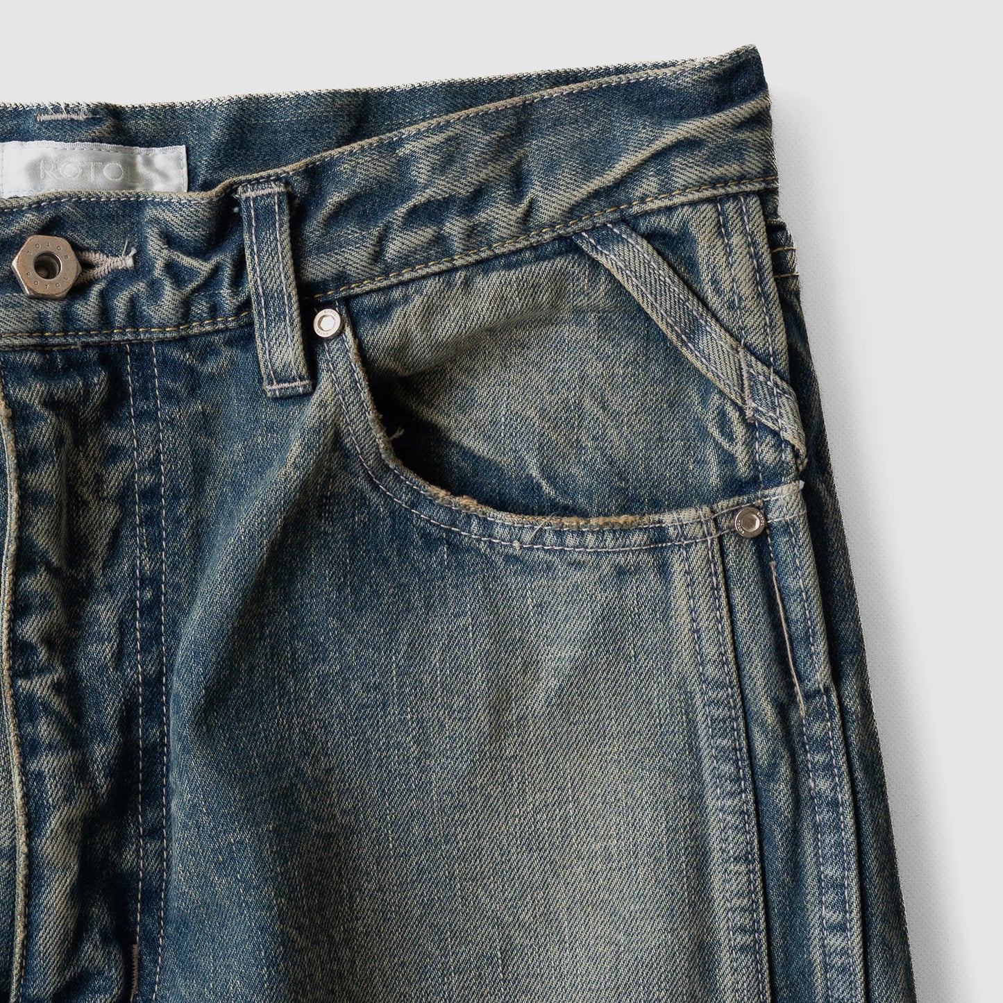 ROTOL/ Triple Seams 6P Denim Wide Damage "IND"