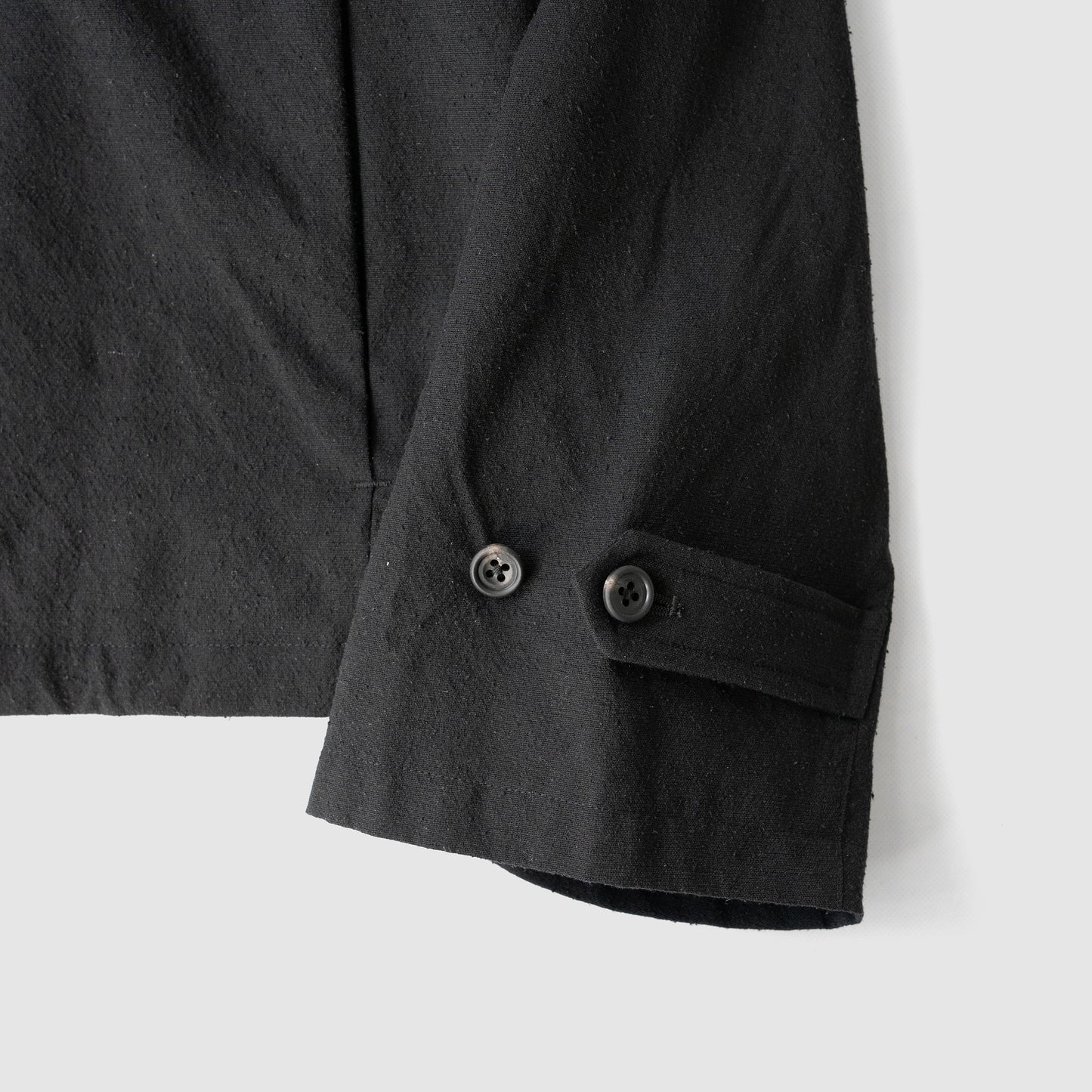 ssstein/ SILK NEP CLOTH DRIZZLER JACKET "BLACK"