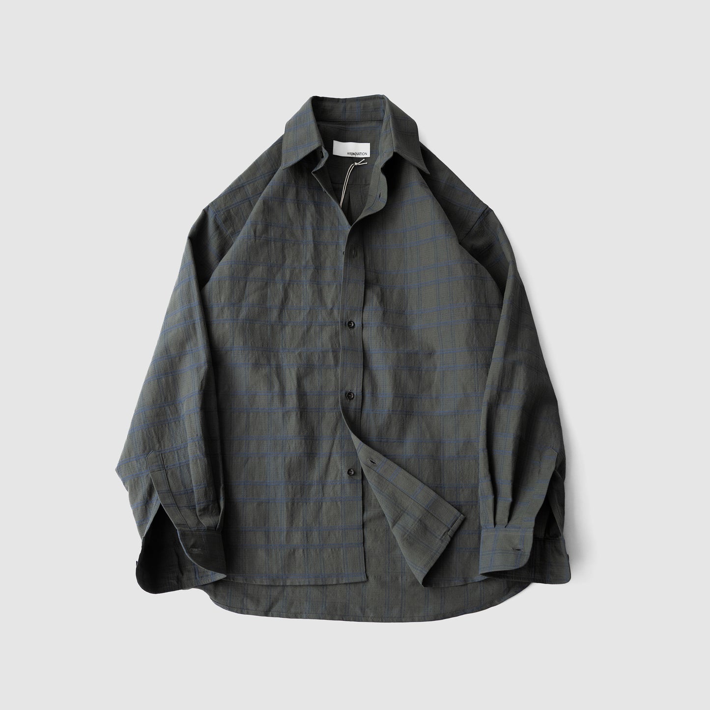 SAGE NATION / CHISHOLM SHIRT COTTON LINEN "BLACK"