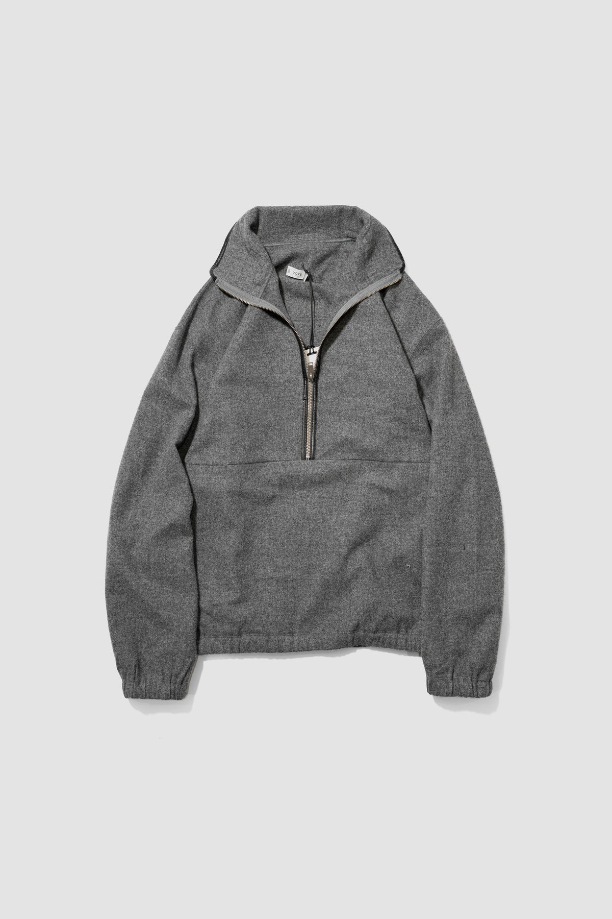 YOKE/ Wool Cashmere Fleece Half Zip Pullover "Gray"