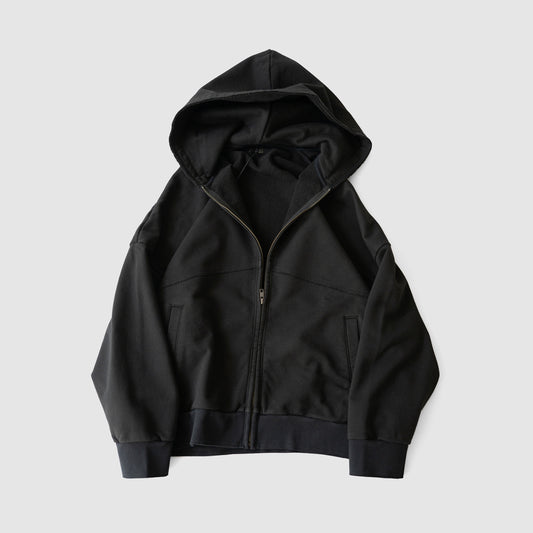 Antwort / CUT OFF ZIP HOODIE "BLACK"