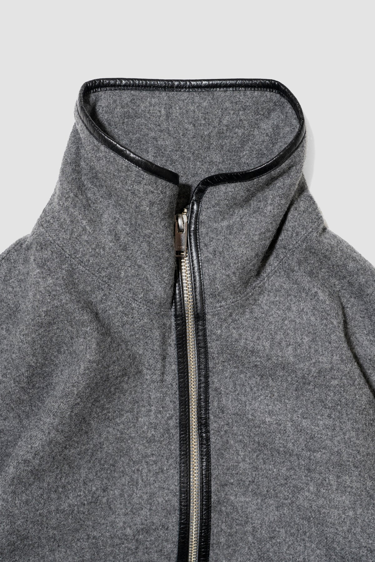YOKE/ Wool Cashmere Fleece Half Zip Pullover "Gray"