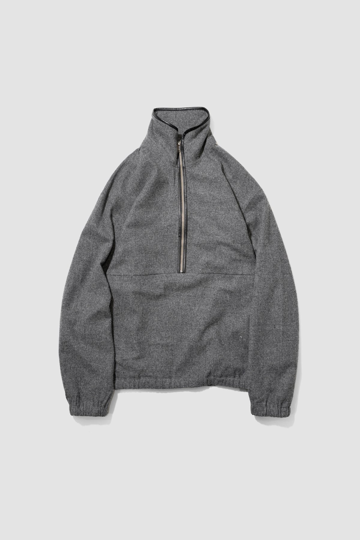 YOKE/ Wool Cashmere Fleece Half Zip Pullover "Gray"