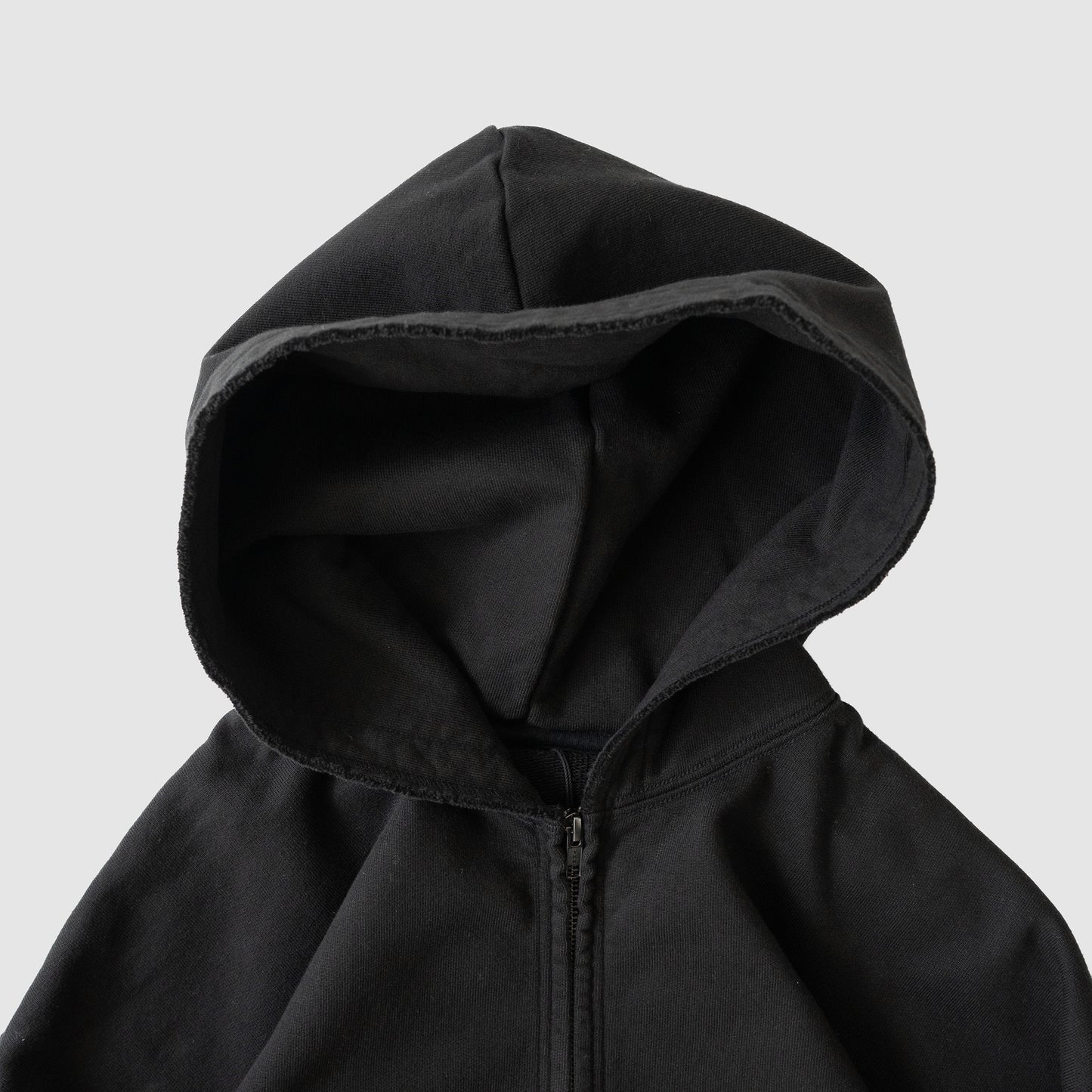 Antwort / CUT OFF ZIP HOODIE "BLACK"