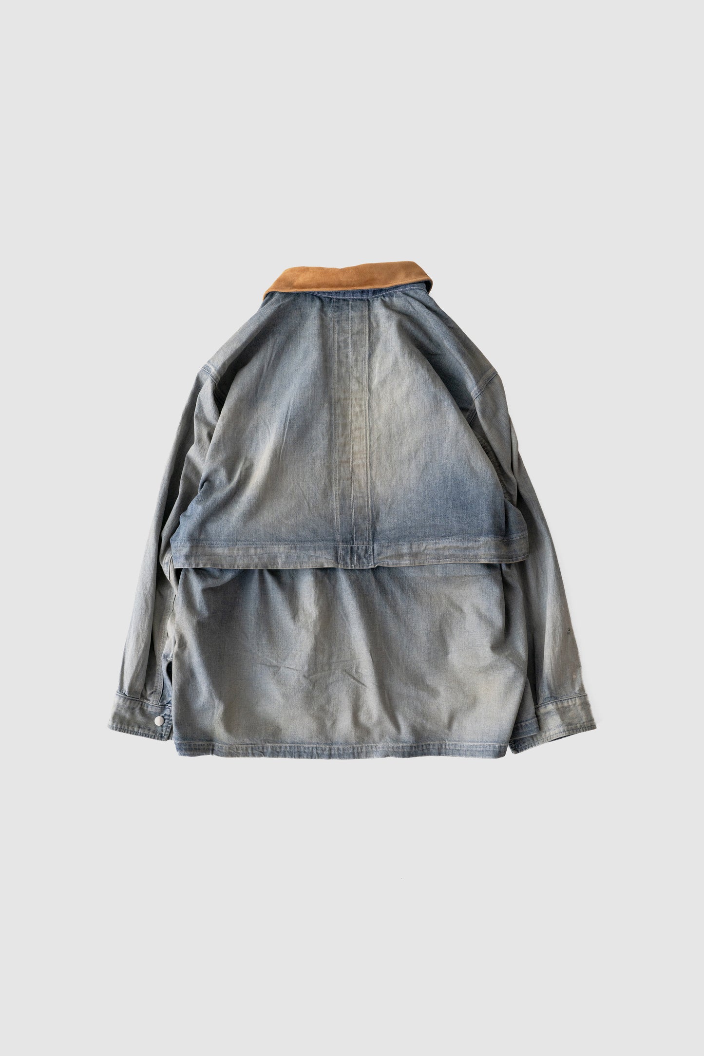 ANCELLM / AGING DENIM HALF JACKET "INDIGO"