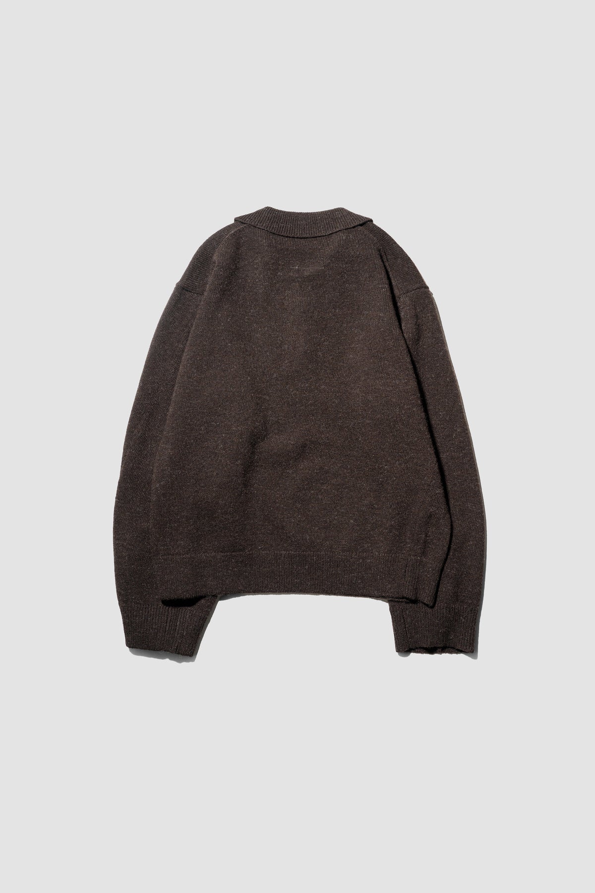 ANCELLM / SHETLAND WOOL SKIPPER KNIT "BROWN"
