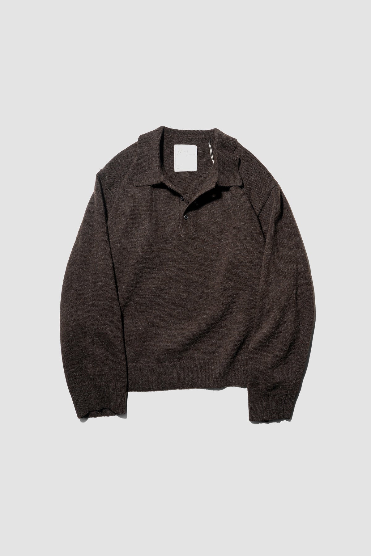 ANCELLM / SHETLAND WOOL SKIPPER KNIT "BROWN"