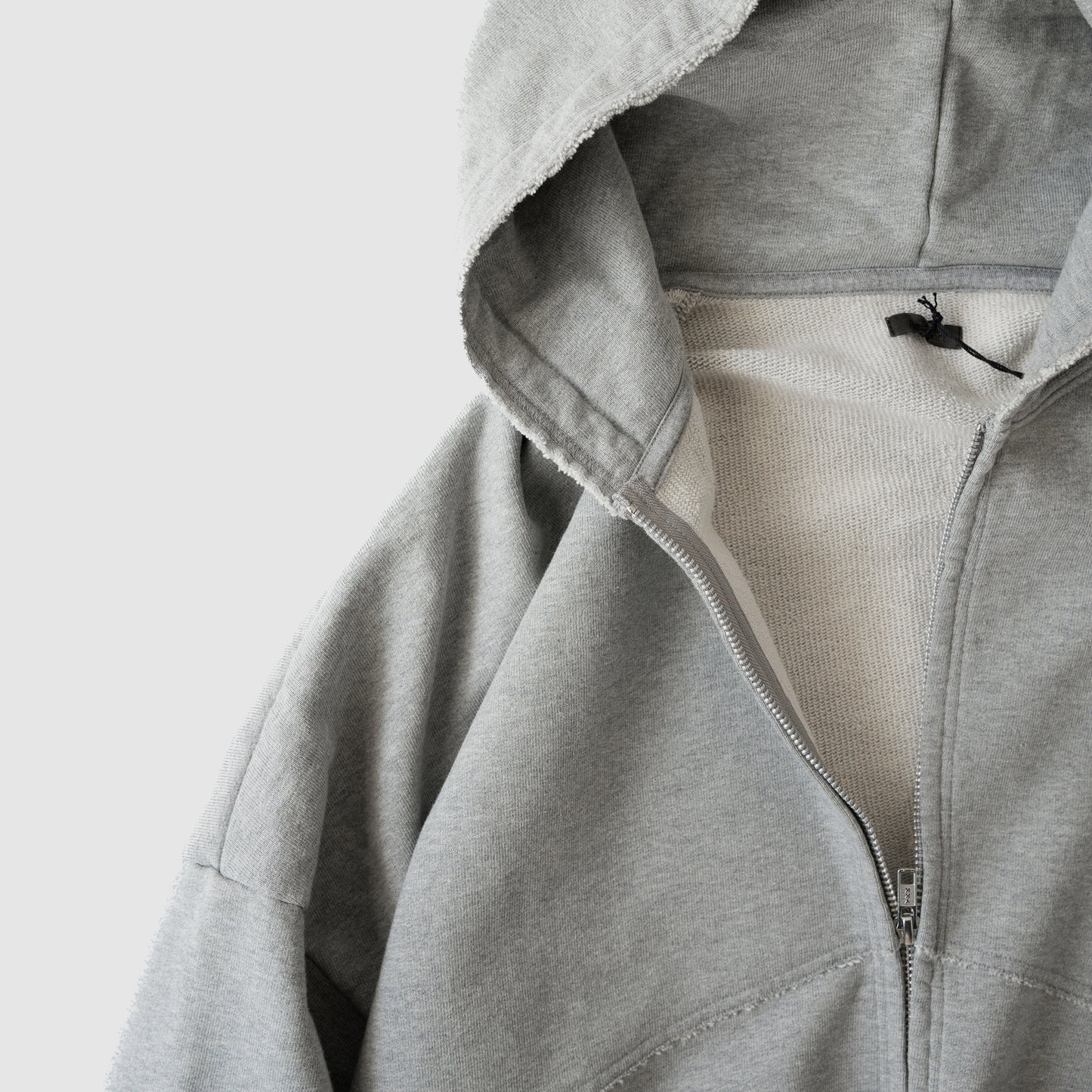 Antwort / CUT OFF ZIP HOODIE "GREY"