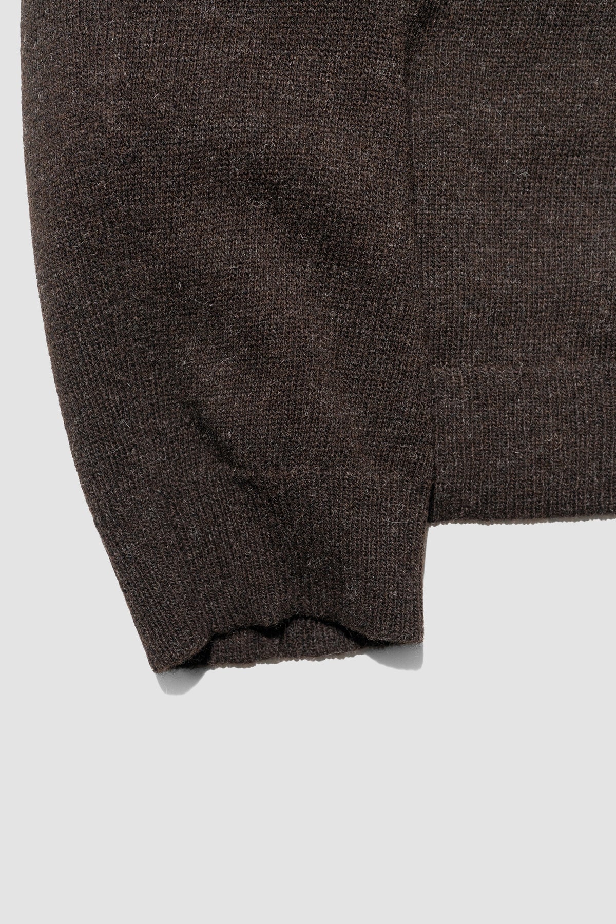 ANCELLM / SHETLAND WOOL SKIPPER KNIT "BROWN"