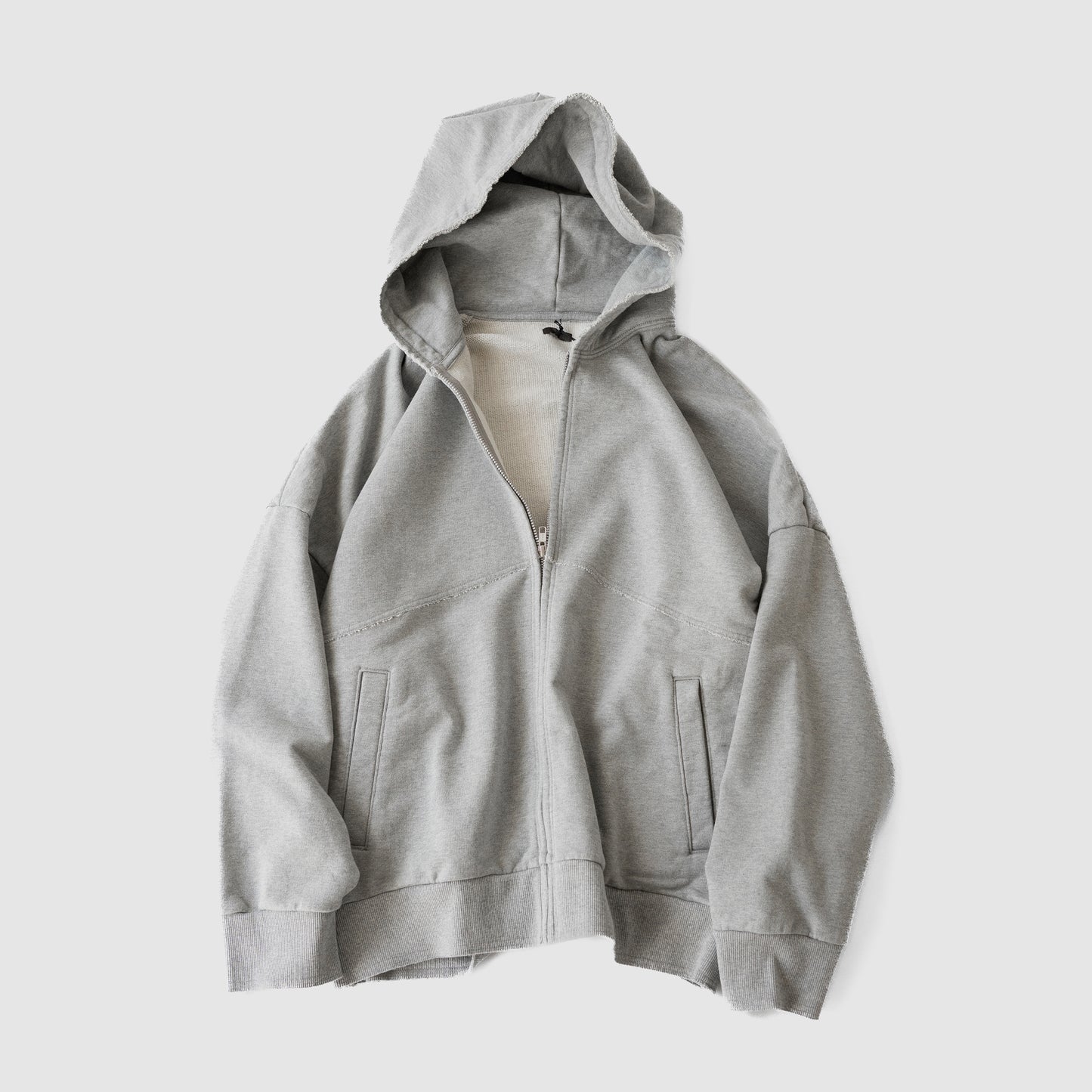 Antwort / CUT OFF ZIP HOODIE "GREY"