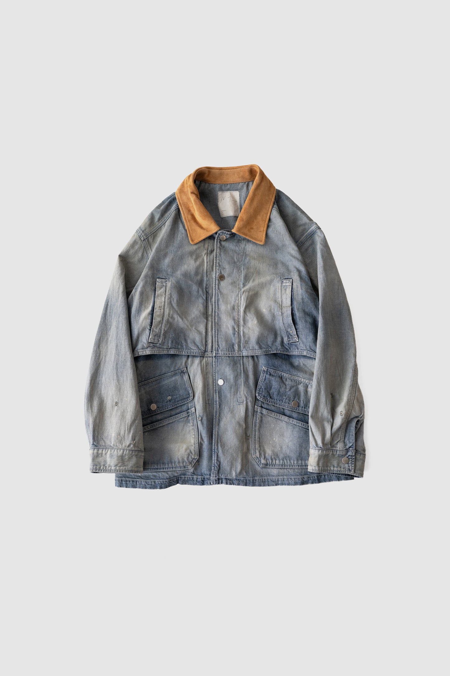 ANCELLM / AGING DENIM HALF JACKET "INDIGO"