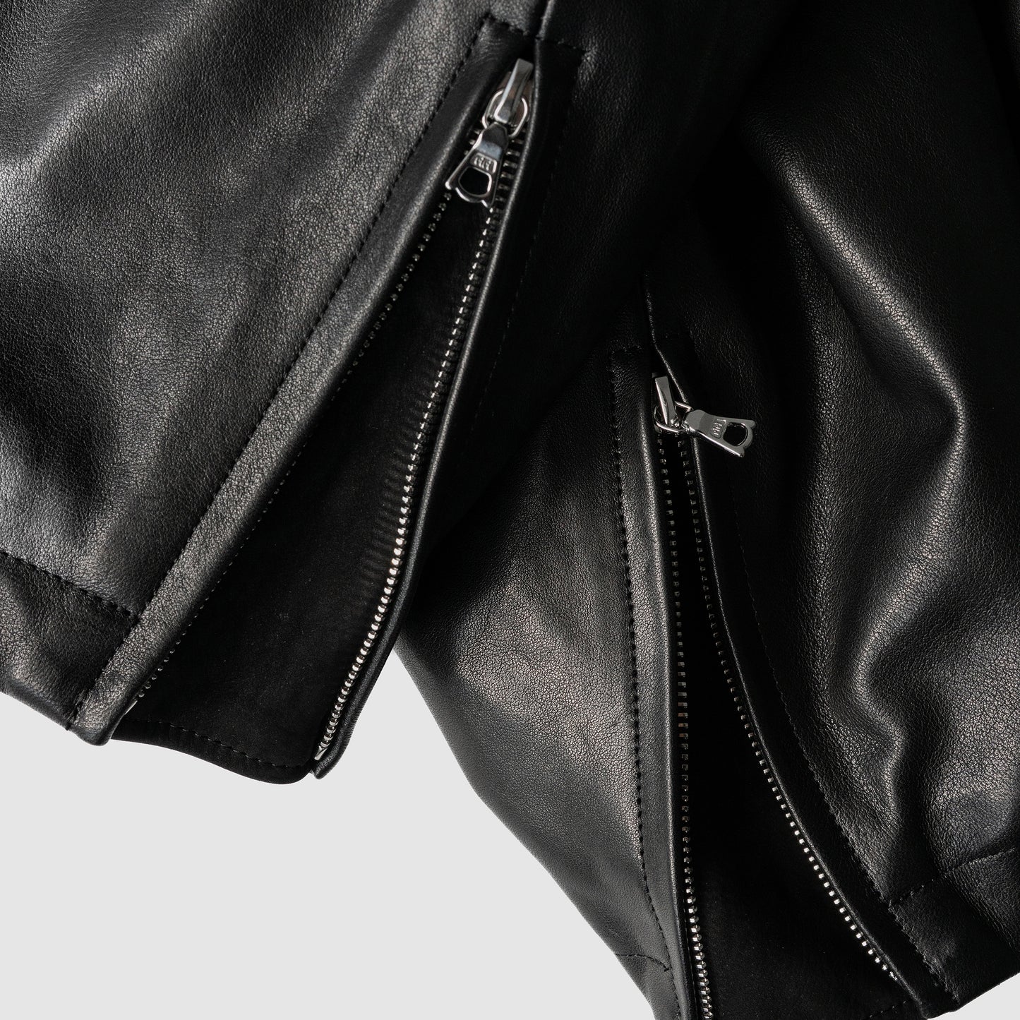 ssstein/ -ex- SHEEP LEATHER ZIP SHORT JACKET "BLACK"