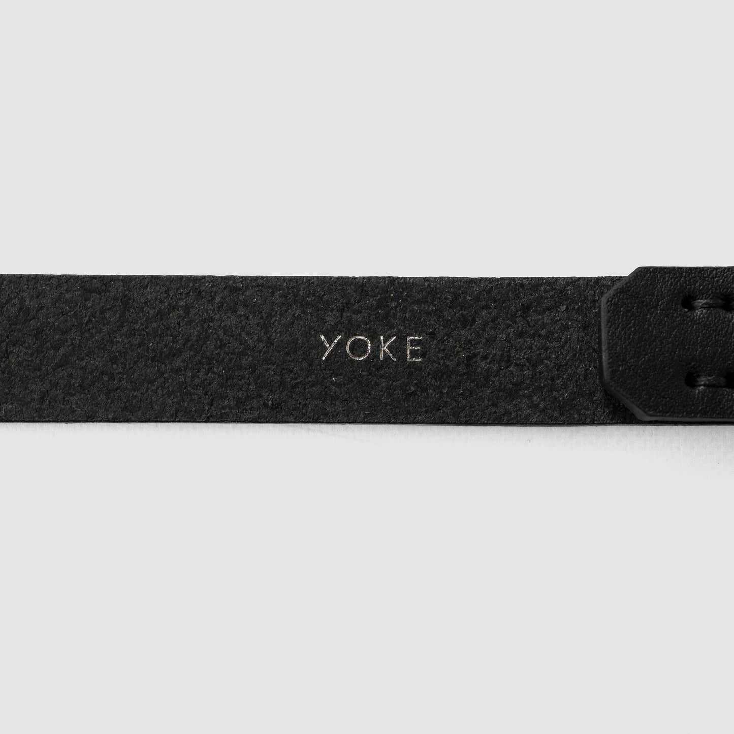 YOKE/ Double Buckel Leather Belt "BLACK"