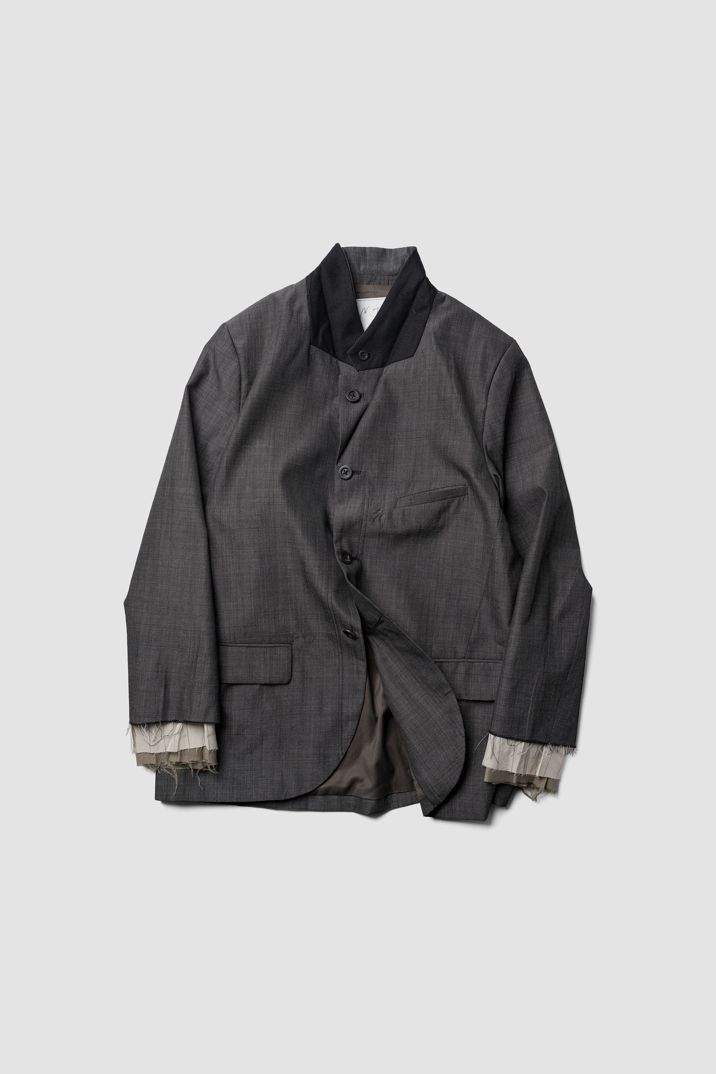 ANCELLM / LAYERED TAILORED JACKET "BLACK"