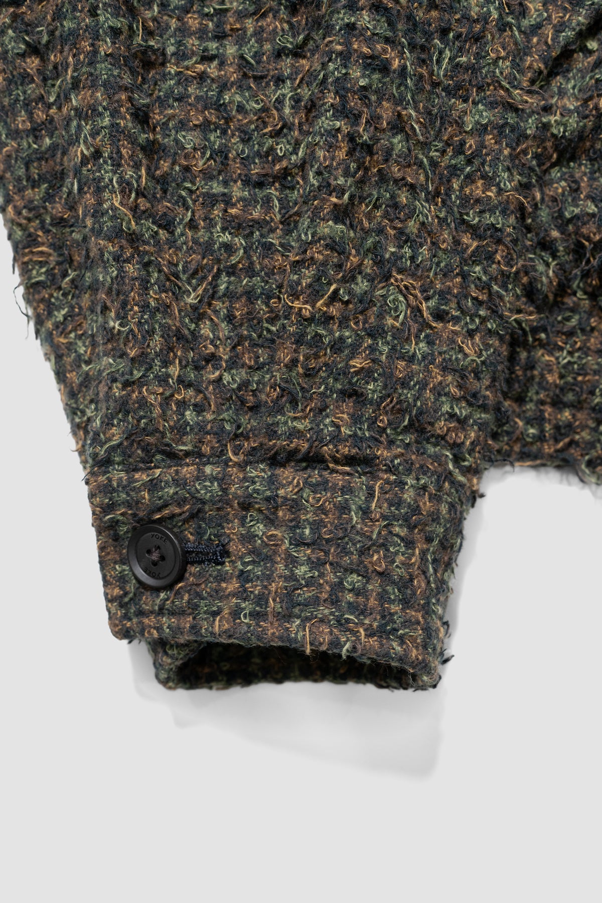 YOKE/ Needlepunched Cotton Plaid Drizzler Jacket "Navy"