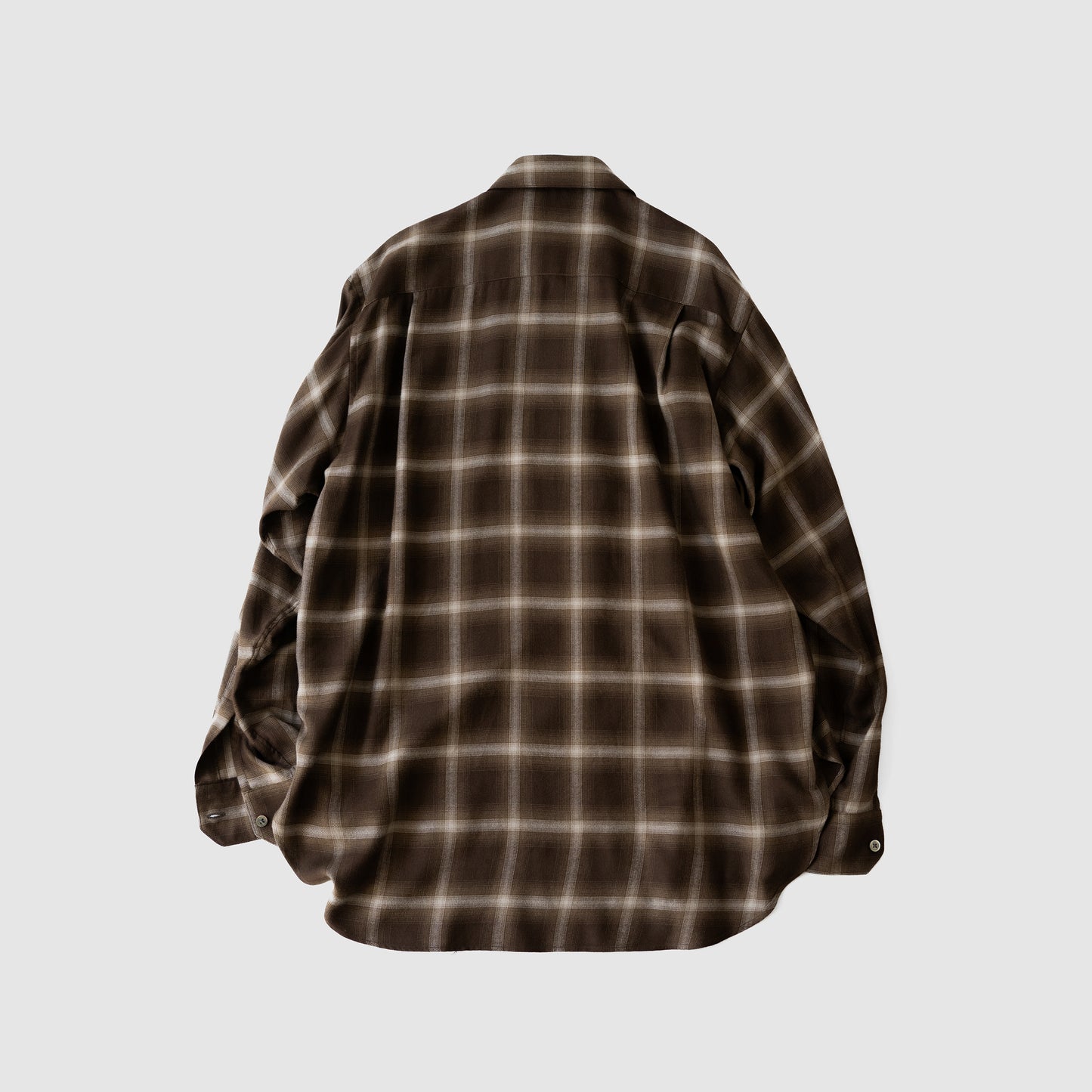 ssstein/ LY/VIS CHECK OVERSIZED LS SHIRT "BROWN OMBRE"