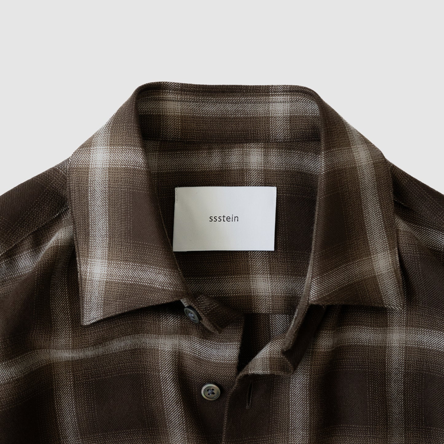 ssstein/ LY/VIS CHECK OVERSIZED LS SHIRT "BROWN OMBRE"