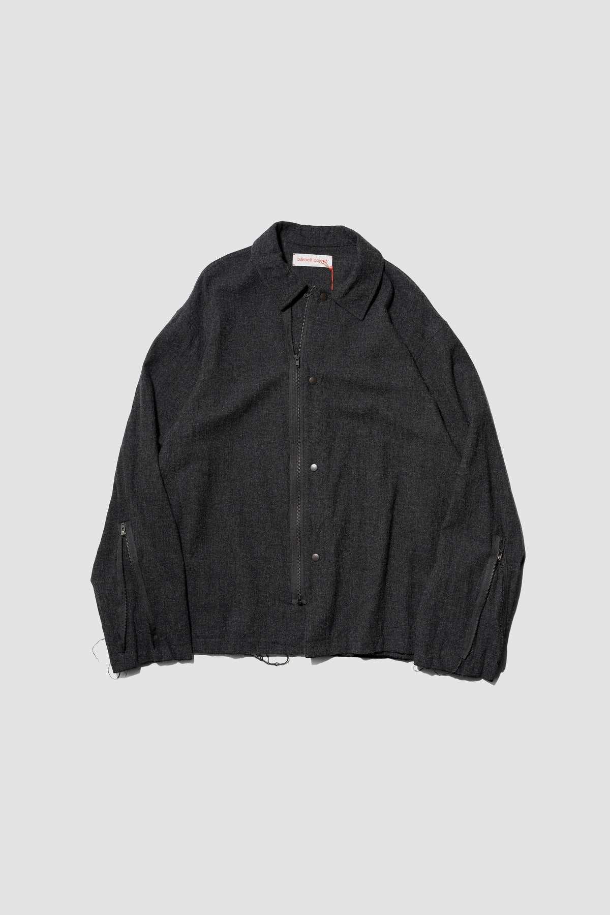 barbell object / zipper bl "charcoal"