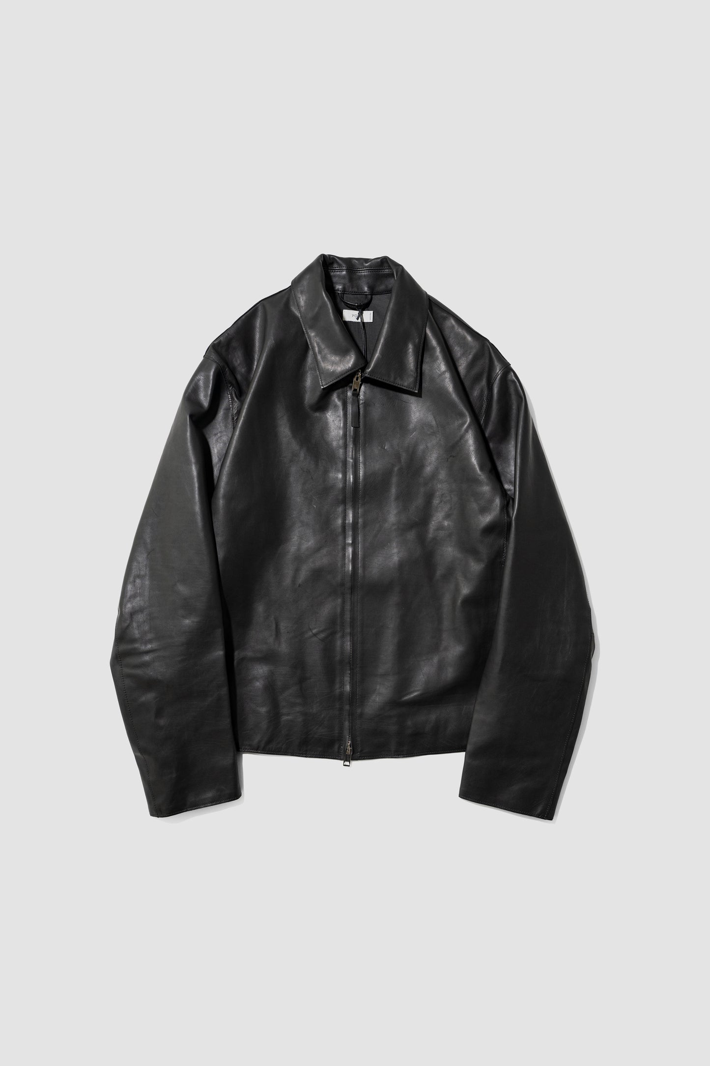 YOKE/ Calf Nappa Leather Minimal Blouson "BLACK"