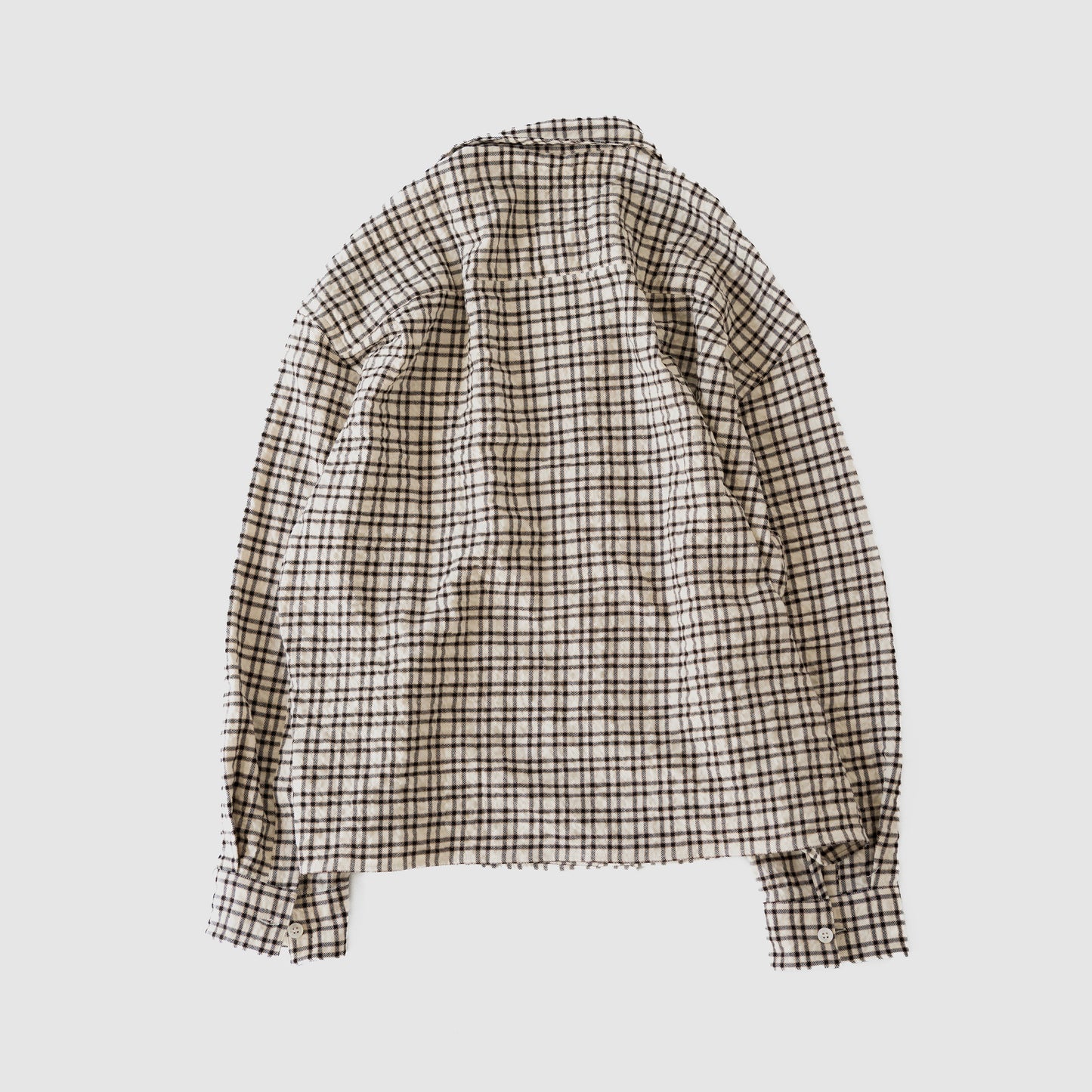 STUDIO NICHOLSON/ LONG SLEEVE SHIRT "CANVAS/BLACK CHECK"