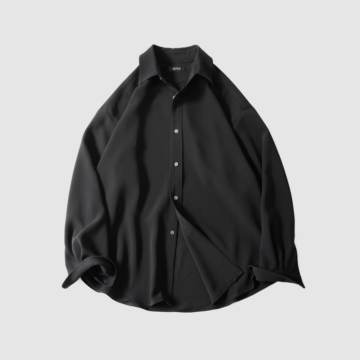 ROTOL/ Fluid Wide Shirt "BLACK"