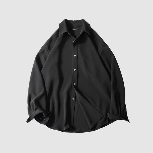 ROTOL/ Fluid Wide Shirt "BLACK"