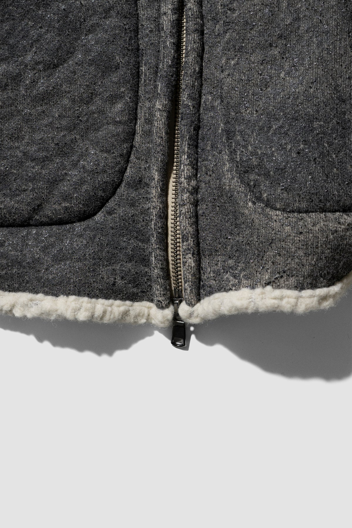 ANTHEM A/ CRACK WOOL BOA BOMBER JACKET "Carbon"