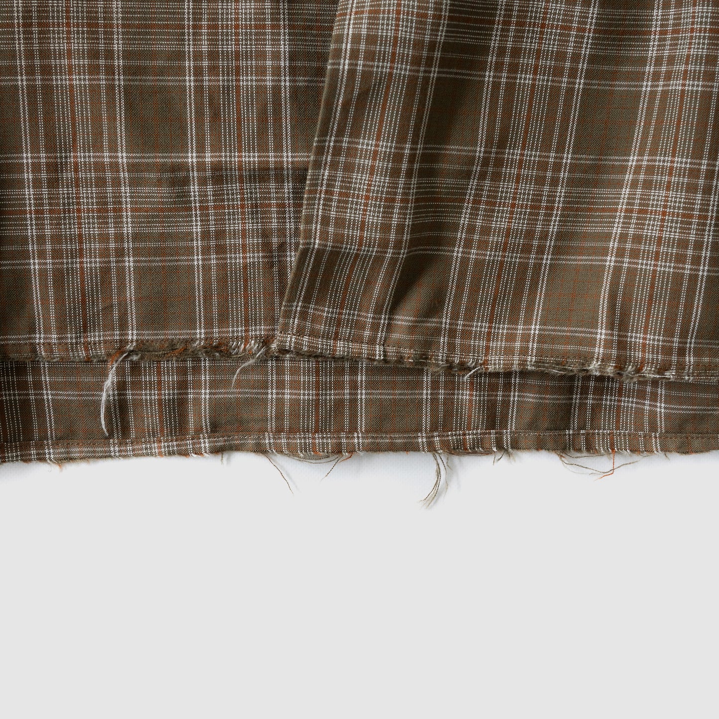 ANCELLM / AGING RAYON CHECK SHIRT "GREEN"