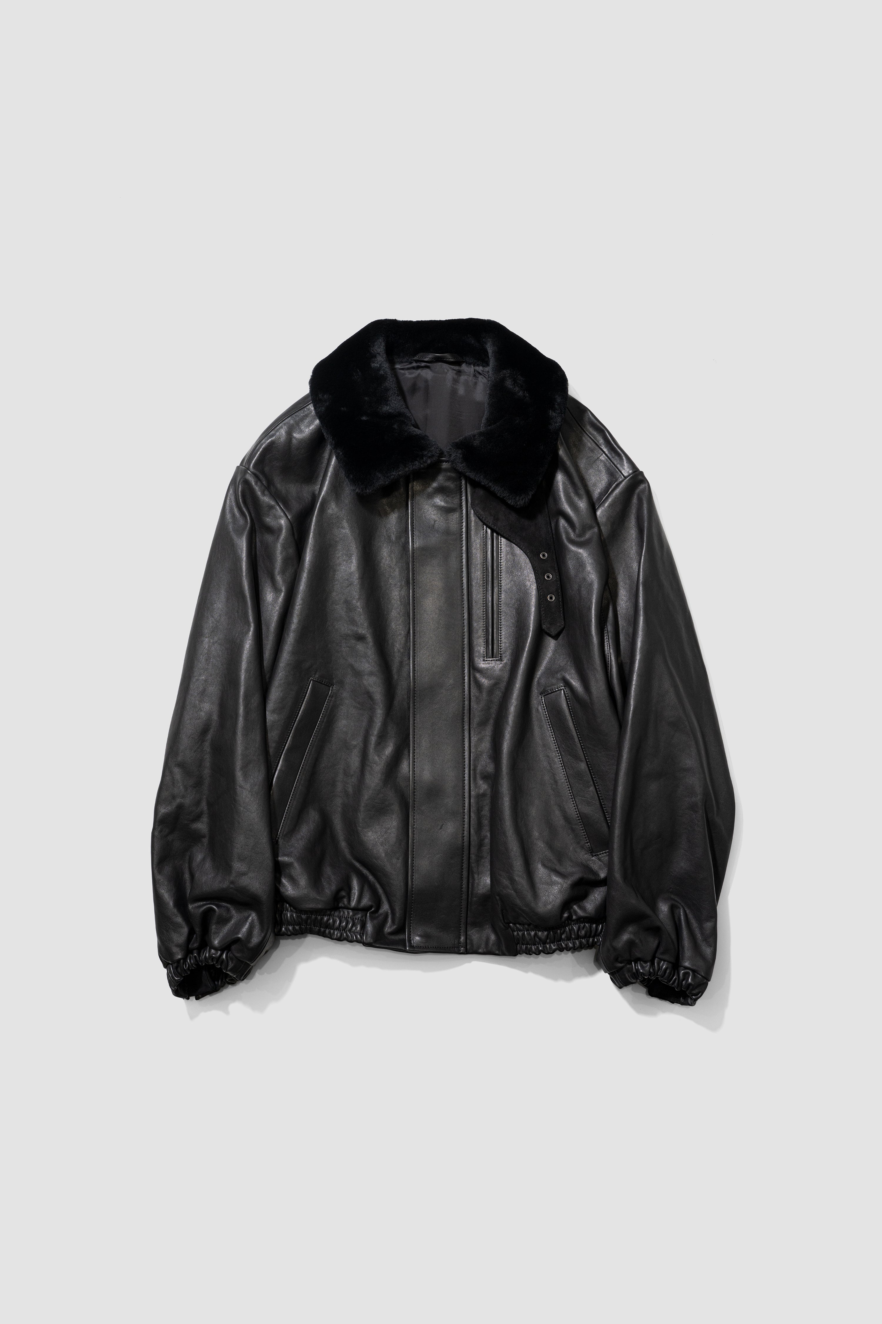 ssstein(シュタイン)/ MOUTON COLLAR CALF ZIP JACKET 